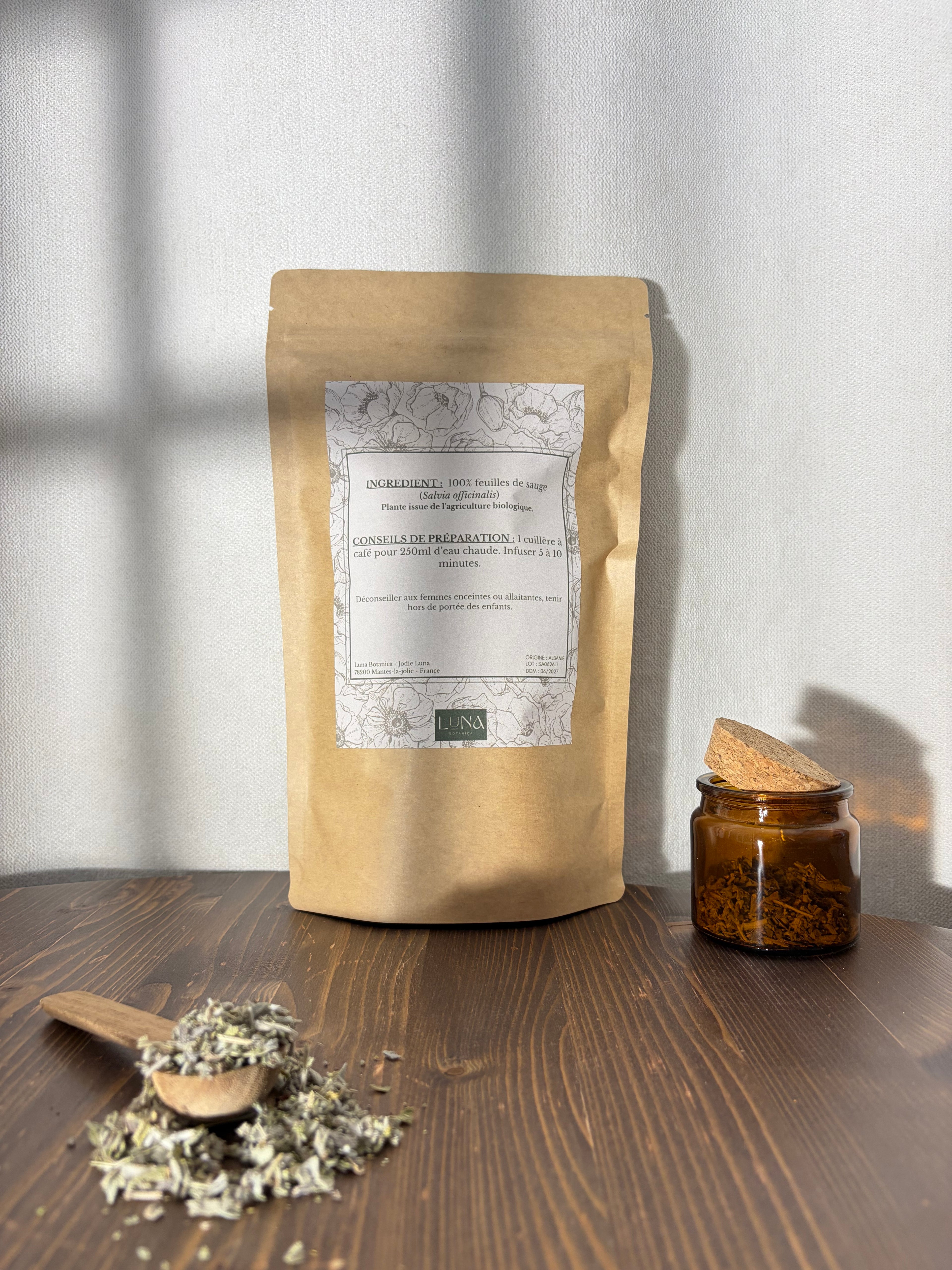 Sauge – Feuilles séchées – 100 g