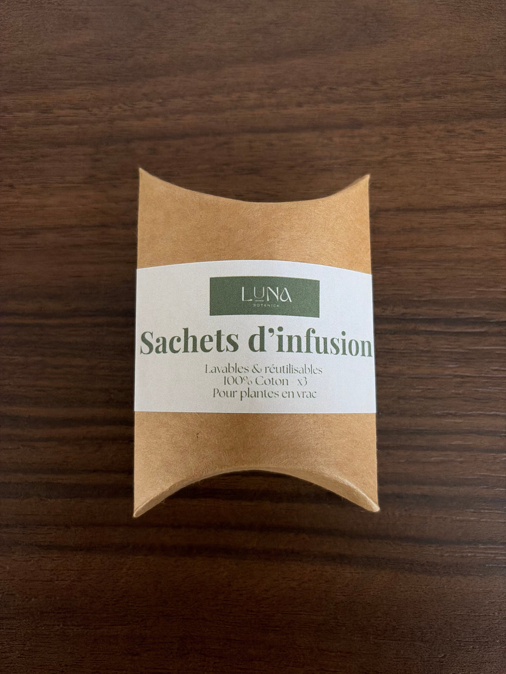 Sachets d’infusion réutilisable en coton - Lot de 3