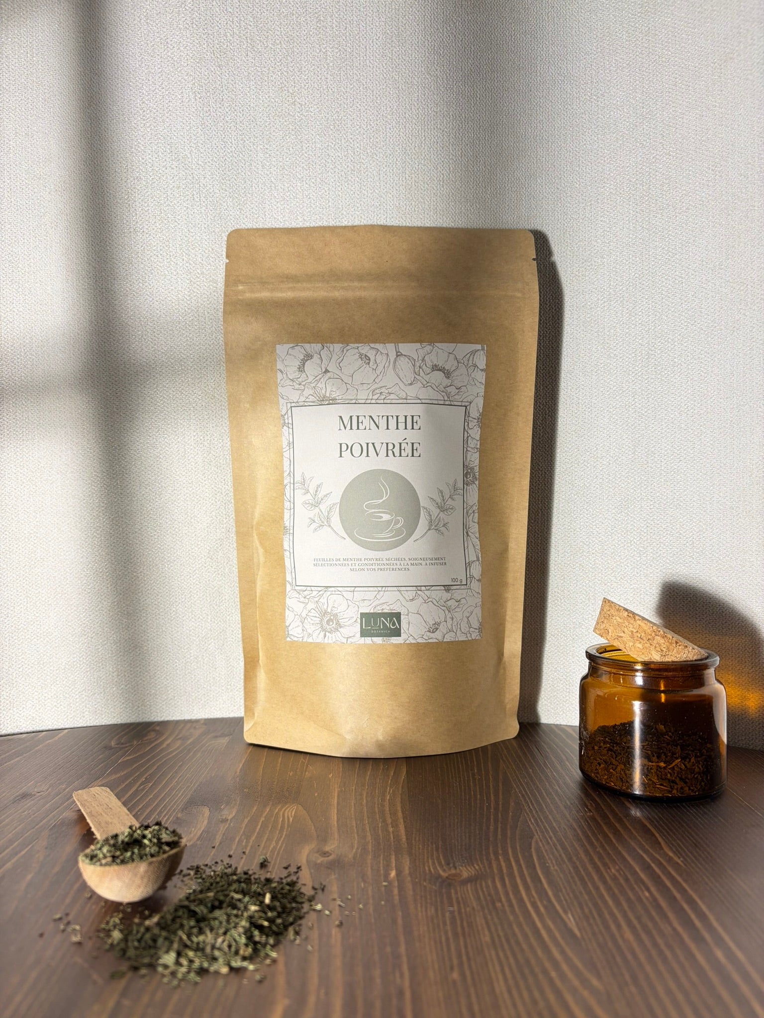 Menthe poivrée bio - Feuilles séchées - 100 g