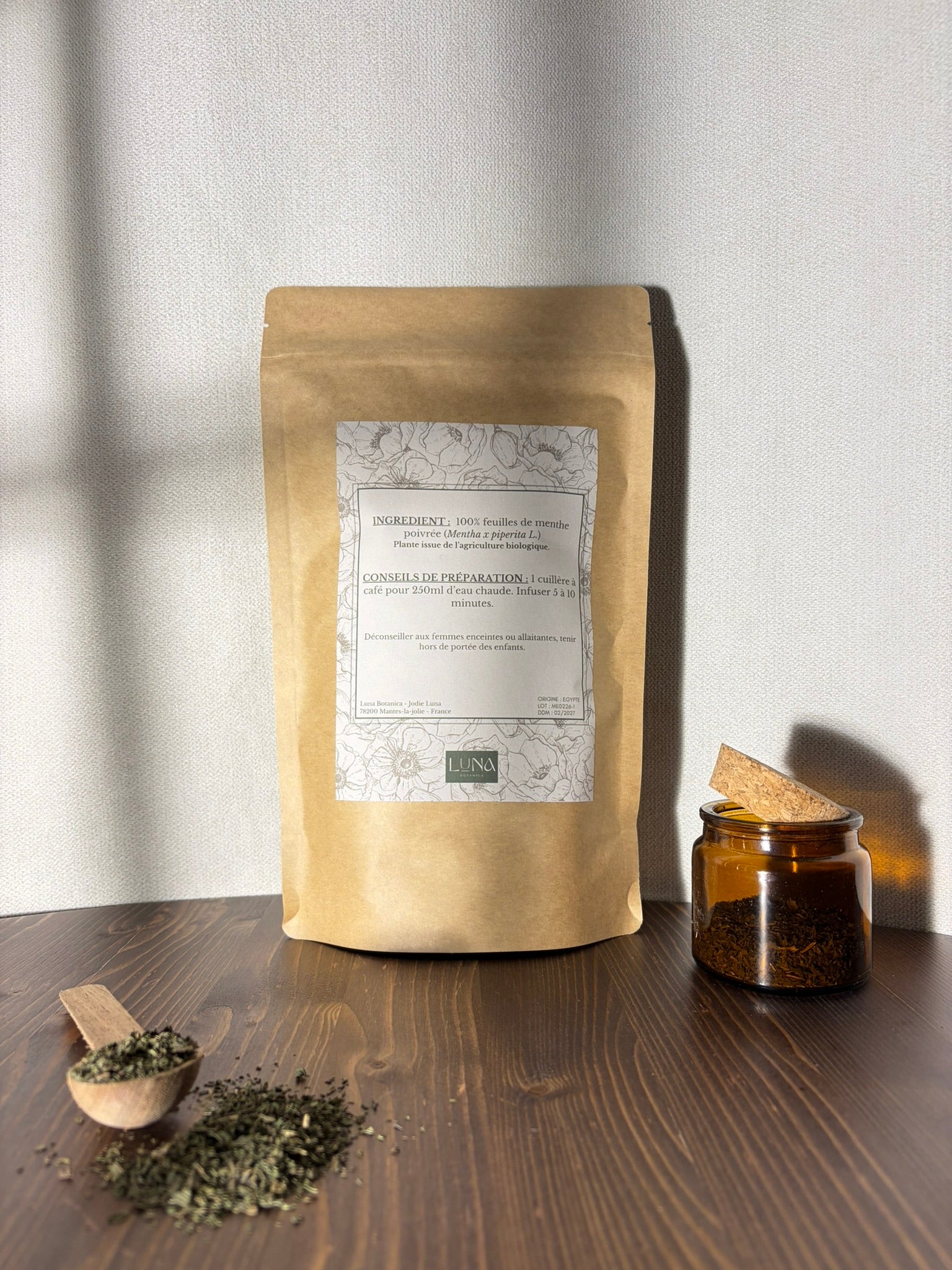 Menthe poivrée bio - Feuilles séchées - 100 g